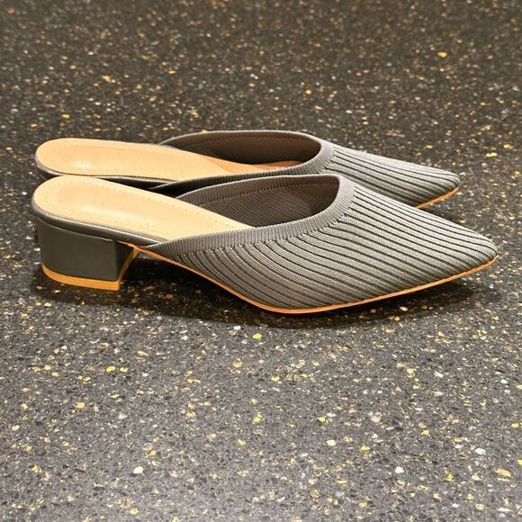 Tijn Helka Pointed Toe Mules | Grey - Picture 4 of 6